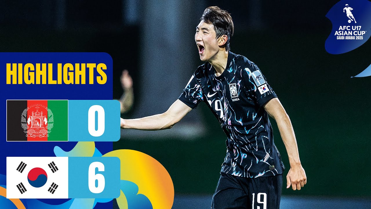 Afghanistan vs. Korea Republic | Highlights | AFC U17 Asian Cup&trade; 2025