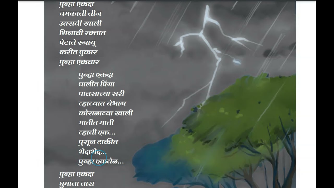 Class 9, Marathi, L No 12, Punha Ekda by Pratima Ingle, poem and answers explained in Hindi.