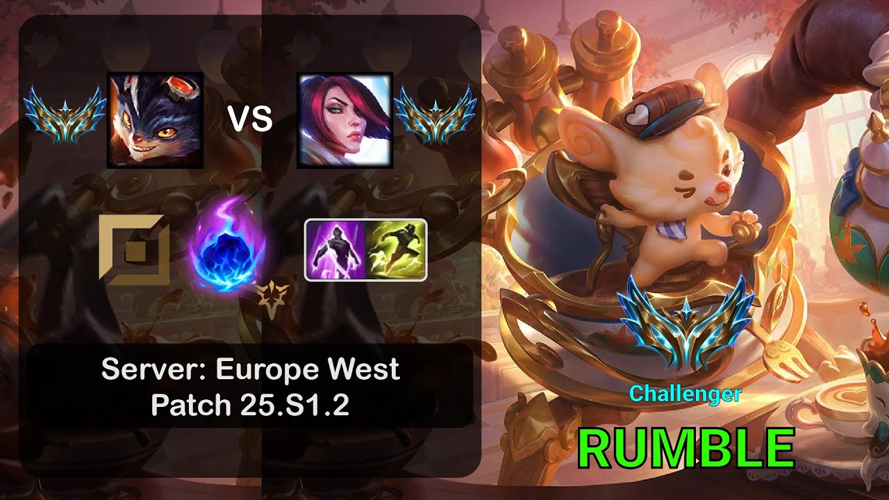 Rumble Top vs Fiora - EUW Challenger - Patch 25.S1.2