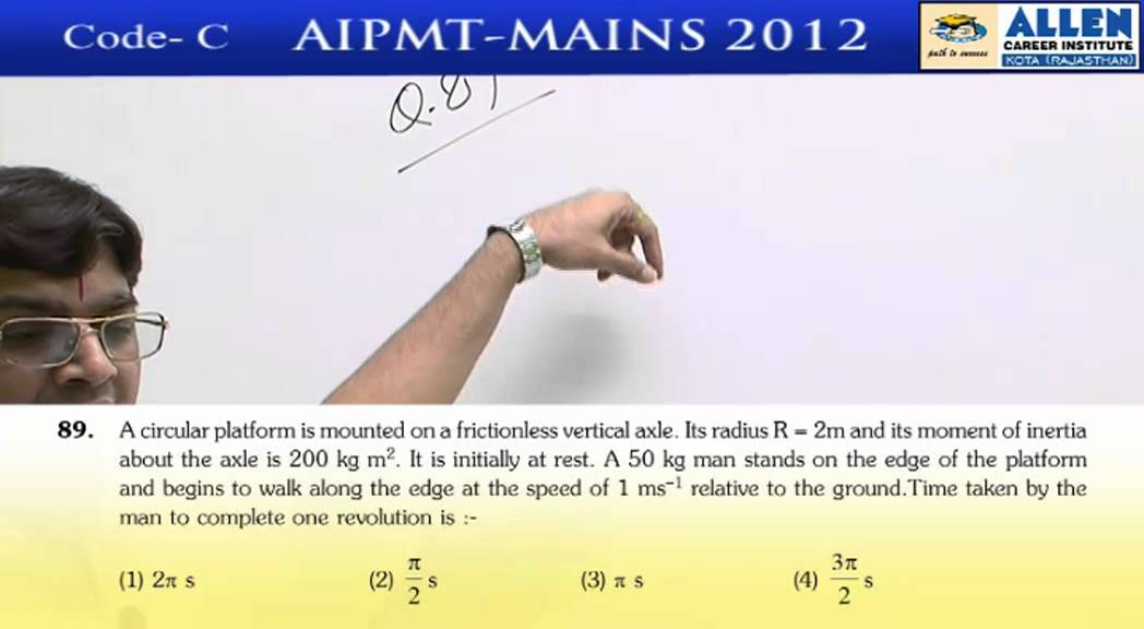 AIPMT 2012 Mains Physics [Code-C]  By : Brijesh Maheshwari Sir (H.O.D. Physics)