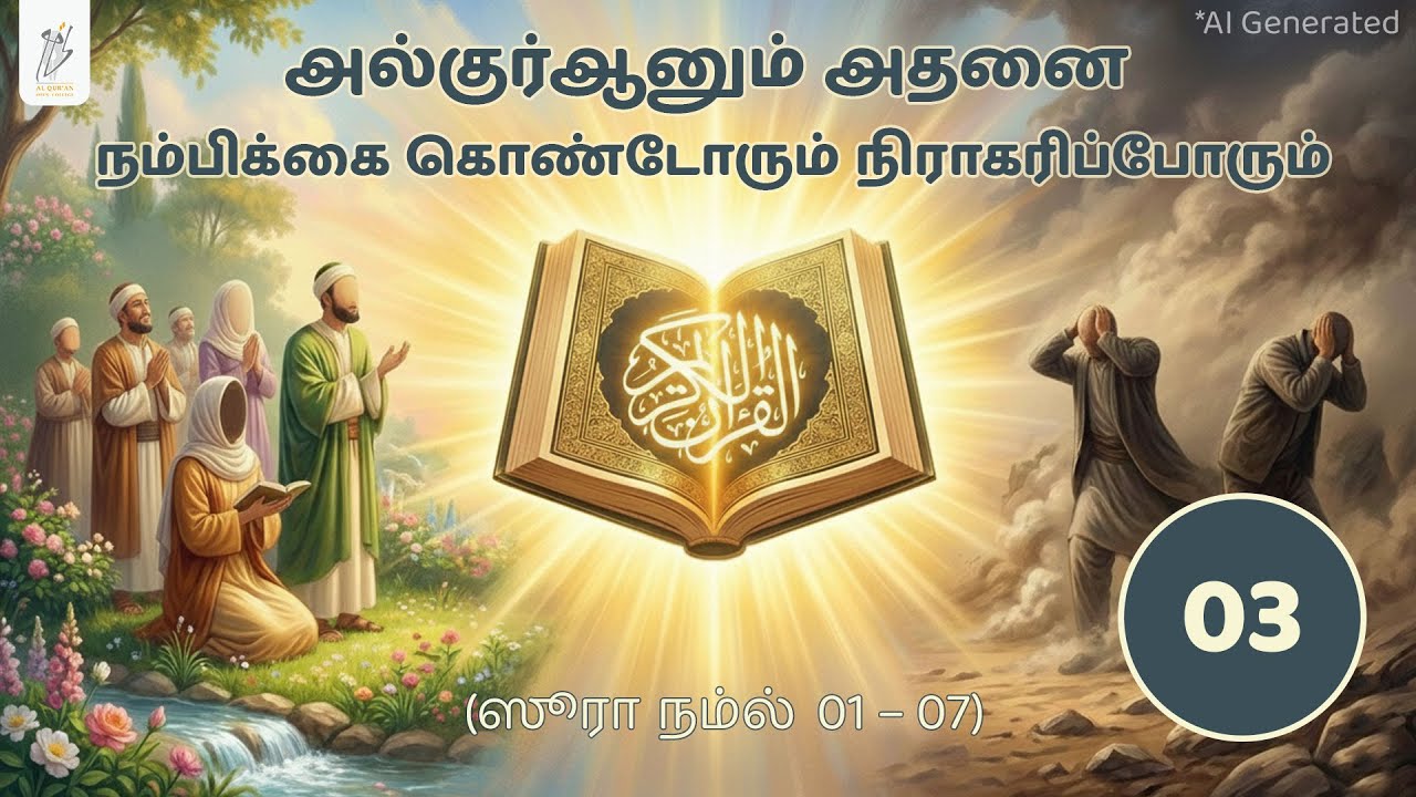 அல்குர்ஆனும் அதனை நம்பிக்கை கொண்டோரும் நிராகரிப்போரும் - 3 | ஸூரா நம்ல் 1–7 | Usthaz Mansoor | AOC