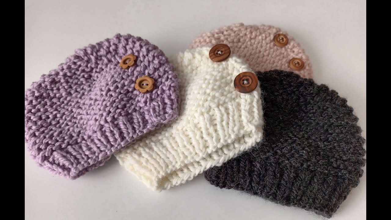 bonnet naissance au tricot