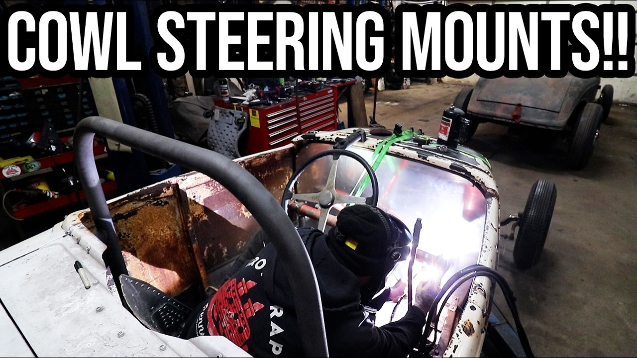 Mounting A Franklin Cowl Steering Box In The 32 Roadster Drag Car