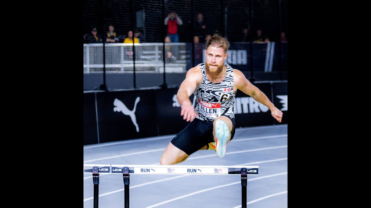 New American Record for the indoor Men's 400M Hurdles | Puma American Track League 2023