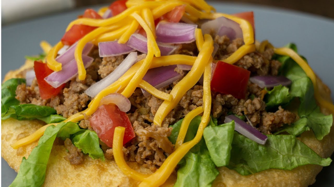 Cheap Easy Dinner - How to Make Navajo Fry Bread - Indian Tacos