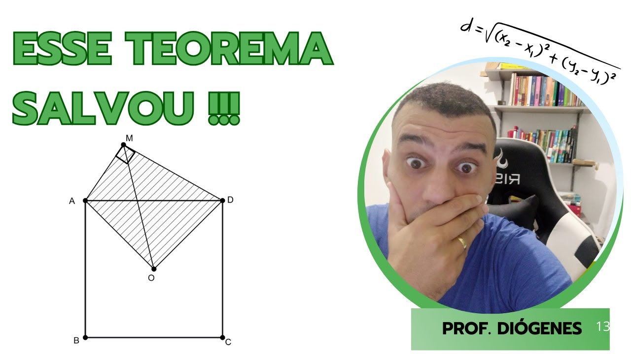 Teorema de PTOLOMEU me salvou mais uma vez -  Geometria - Matemática