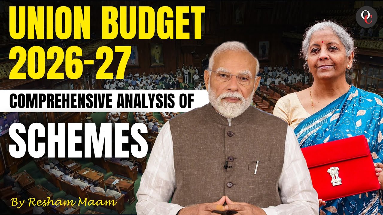 Union Budget 2026-27  || Comprehensive Analysis of Schemes || By Resham Ma'am || Only Competition
