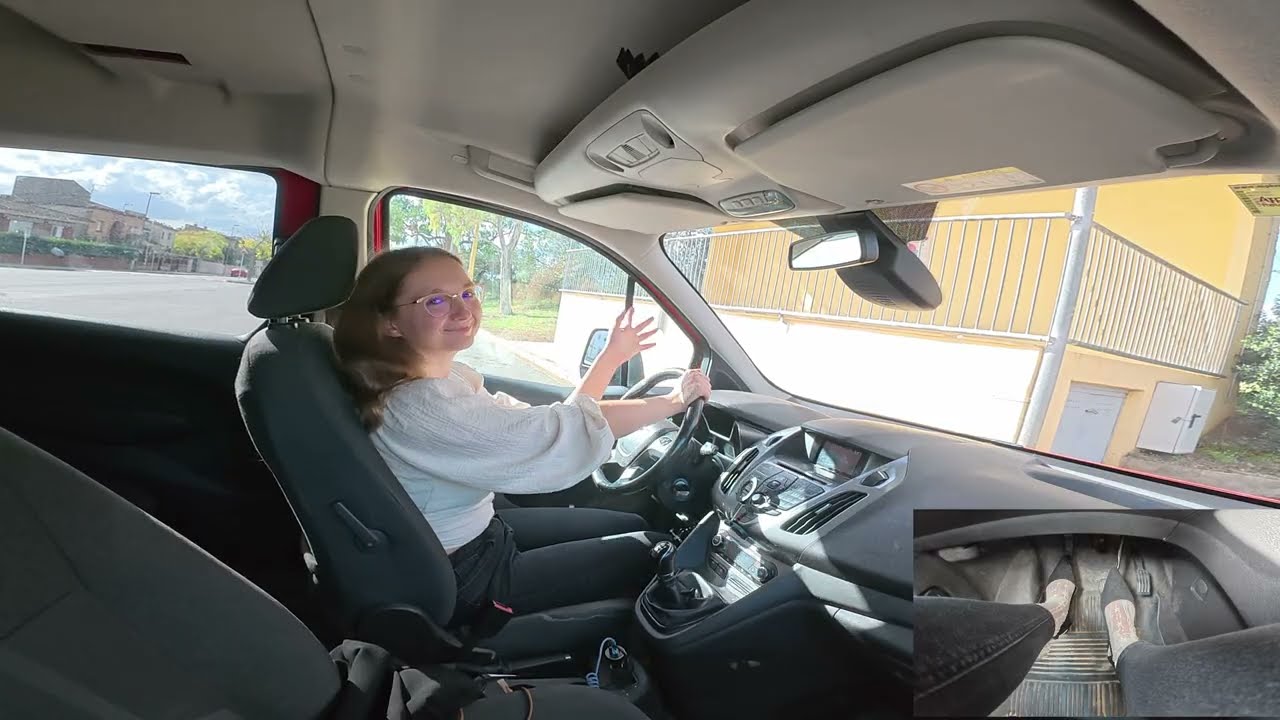 🚨ASMR Ford Driving | Woman Wearing White Pantyhose (Pedal View)