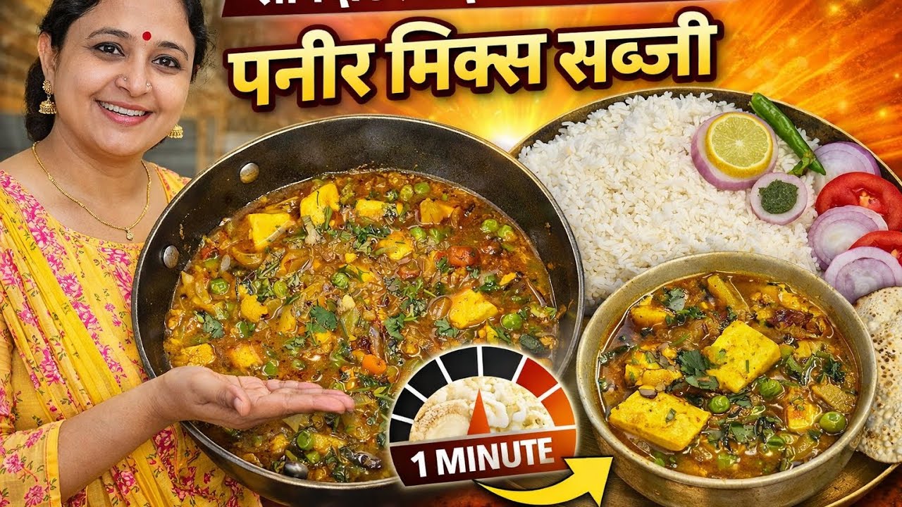 Paneer Mix Sabzi Recipe 😋 | 1 Minute Mein Tasty Sabzi | Krishn Ki Mahima Rasoi