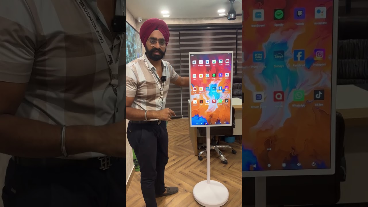 Touch, Move & Wireless Digital Standee | HD Display | 360&deg; Rotation #SmartDisplay #DigitalStandee