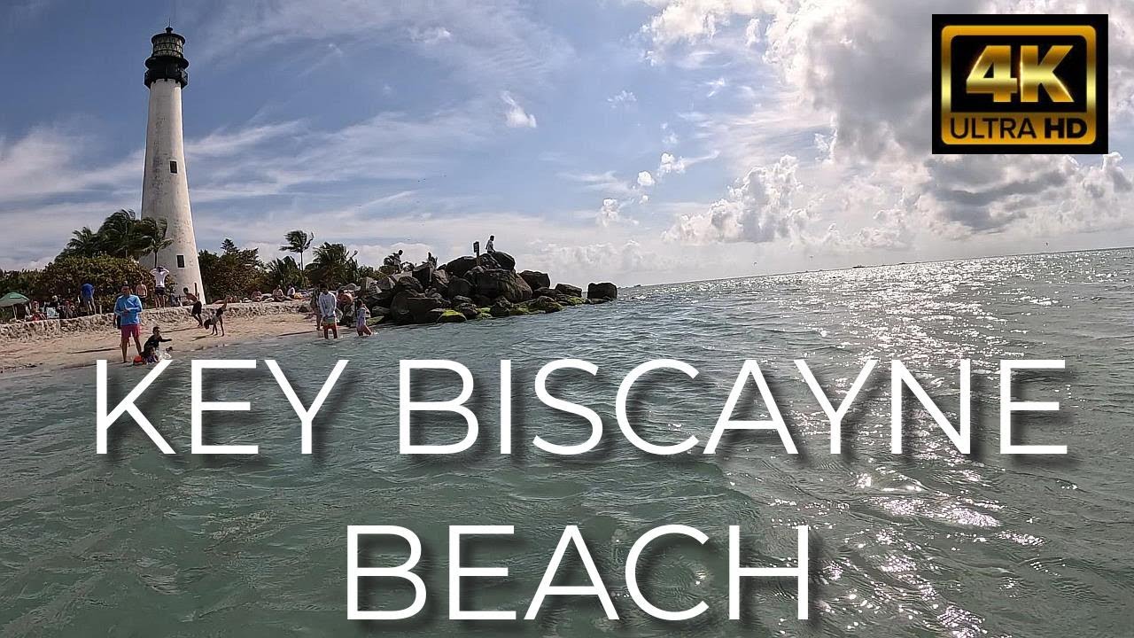 Miami Key Biscayne Beach - Cape Florida Lighthouse Full 4K Walking Tour 💥🏖️