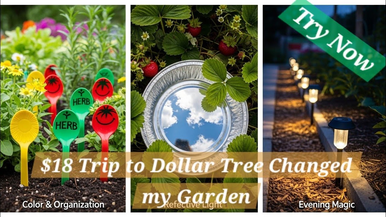 I Spent $18 at Dollar Tree and Completely Transformed My Garden (12 Smart Hacks)