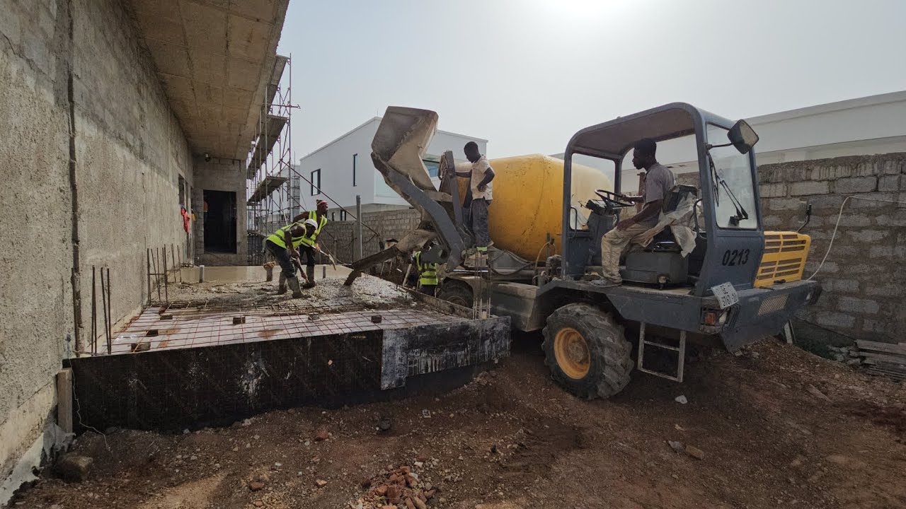Concreting the ground floor slab