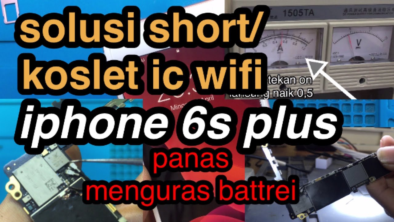 solusi iphone 6s plus short/koslet ic wifi