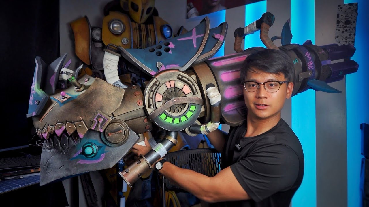 Making a Cosplay Life Size Arcane Jinx’s Weapon with EVA Foam