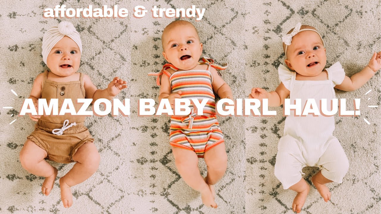 HUGE AMAZON BABY GIRL CLOTHING HAUL FOR SUMMER 2021! AFFORDABLE + TRENDY | Emma Donaldson