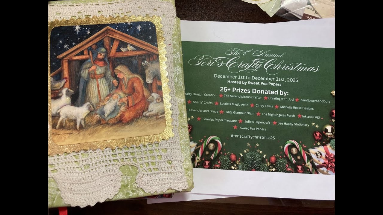 Christmas Card Holder/Journal  decorate pages #teriscraftychristmas25