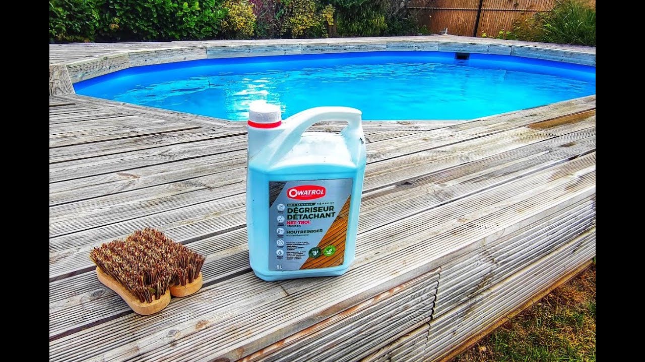 Dégriser terrasse bois et saturateur piscine
