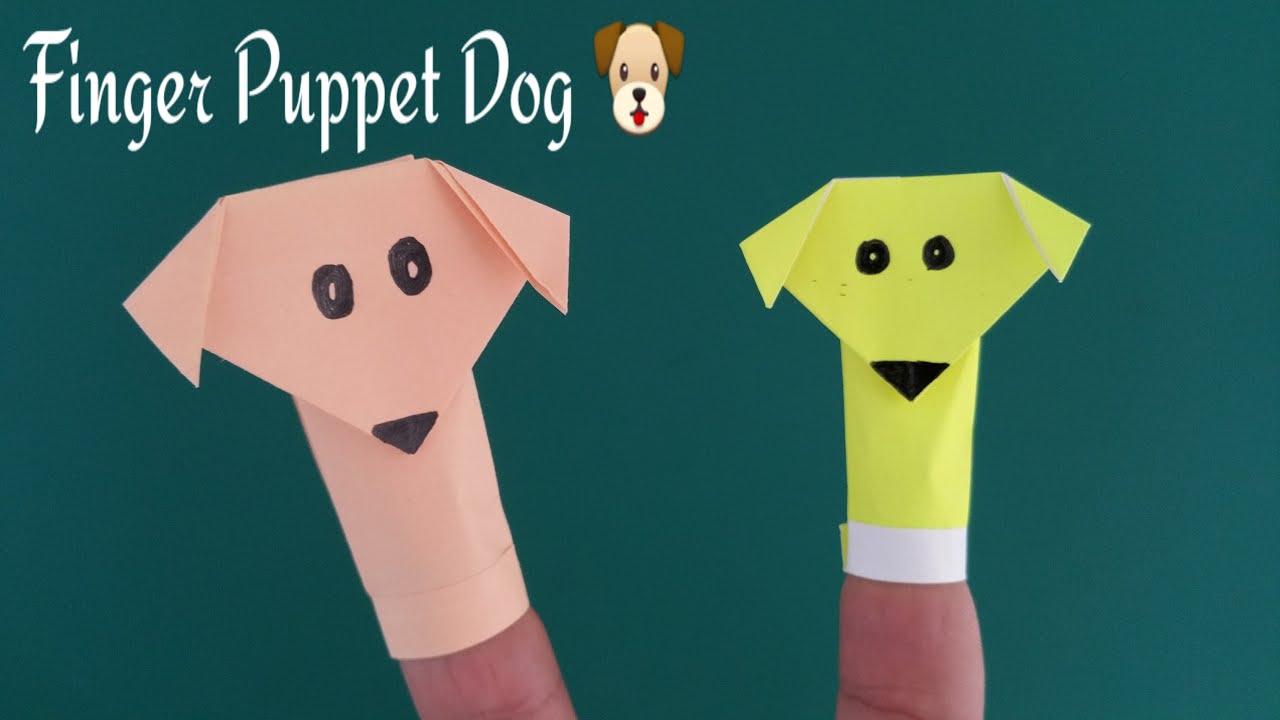 Finger Puppet Dog 🐩 - DIY Fun Origami Tutorial by Paper Folds ❤️.