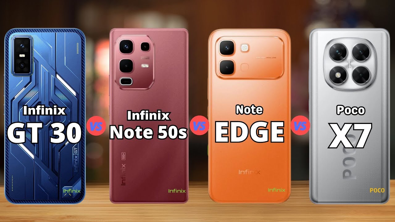 Infinix GT 30 5G vs Infinix Note 50s vs Infinix Note Edge vs Poco X7 5G
