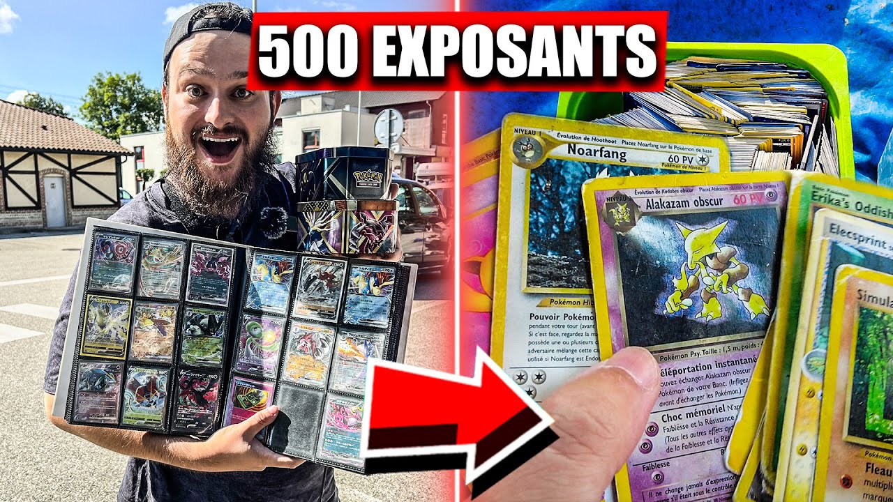 j'ai D&Eacute;VALIS&Eacute; TOUTES les CARTES Pok&eacute;mon RARES de 3 BROCANTE !  (+500 Cartes)