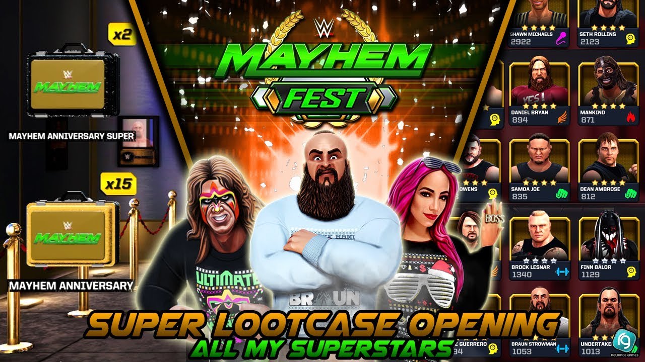 WWE Mayhem | О МОЯ УДАЧА!? Открыто 17 кейсов! | Открытие СУПЕР-кейса!