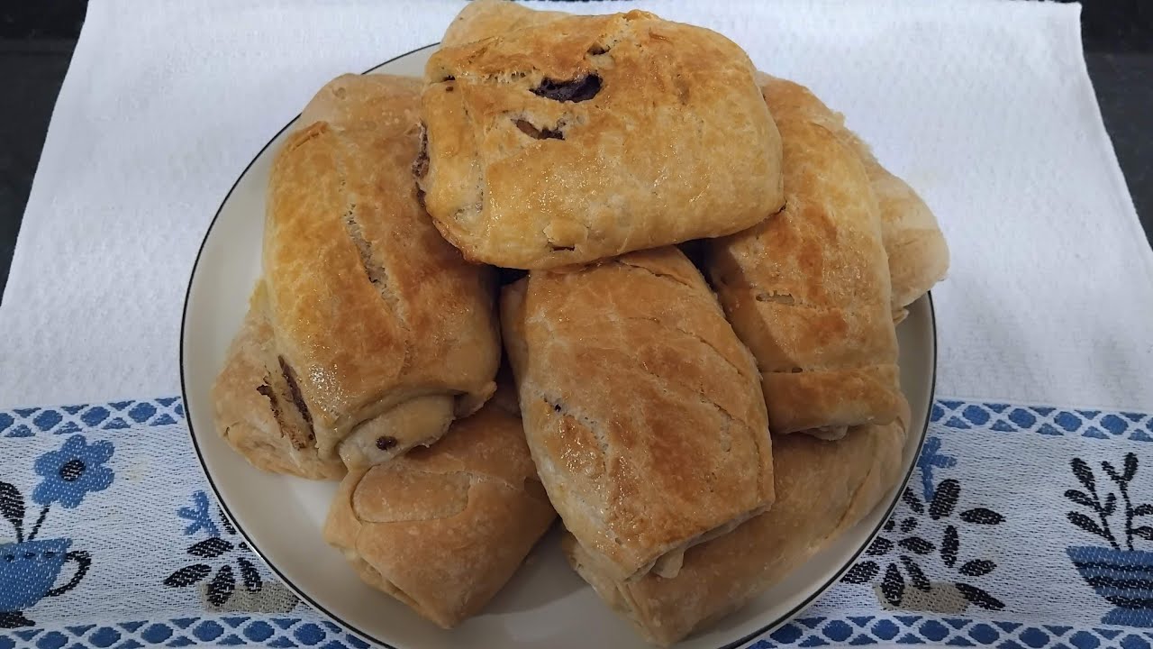 Receitas caseiras fáceis de Pão Crocante recheado delicioso. 