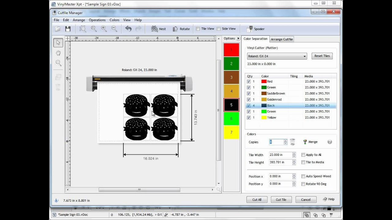 Working with the Cutfile Manager in VinylMaster