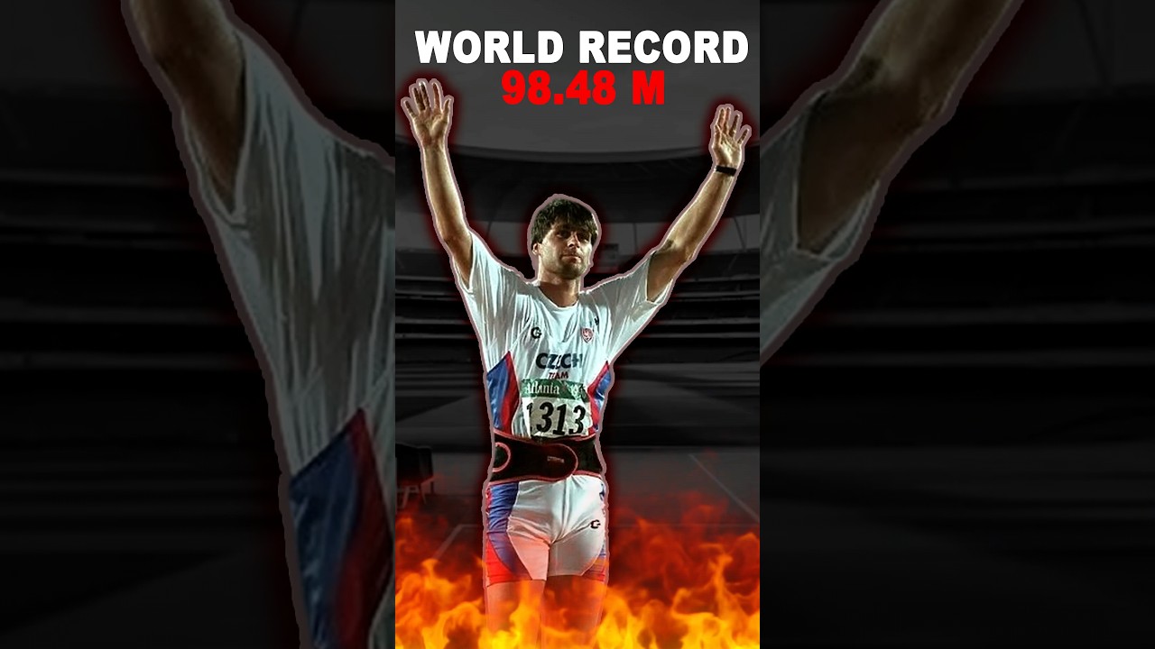 Unbreakable Javelin Throw Record? 🤔 #shorts #javelinthrow #janzelezny #neerajchopra #arshadnadeem