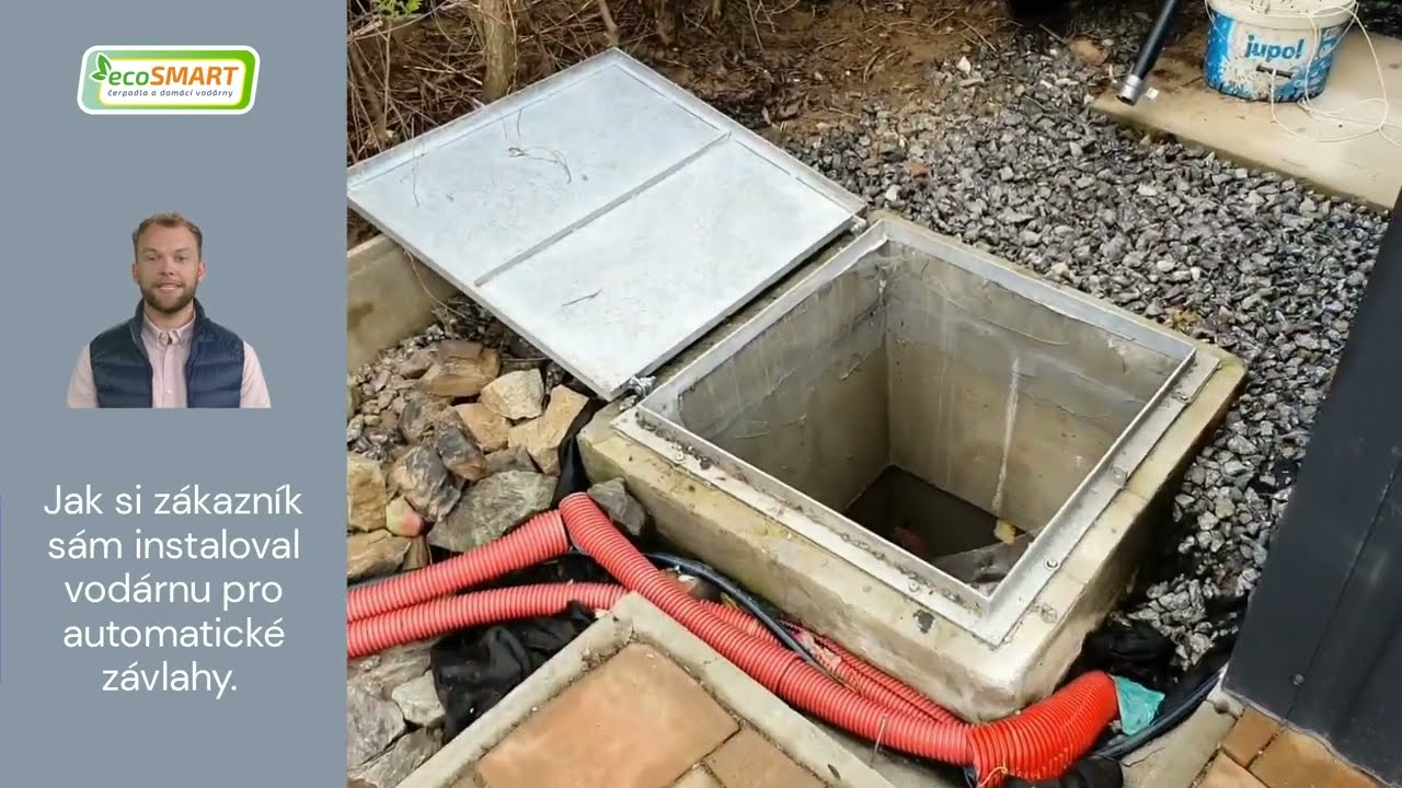 Vodárna do DEŠŤOVKY.  S frekvenčním měničem ve vedlejší garáži. Snadná svépomoc.