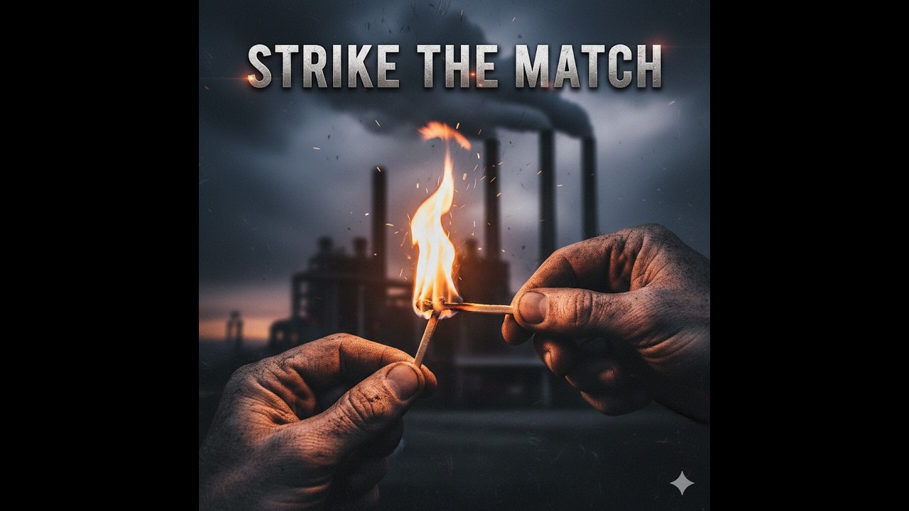 STRIKE THE MATCH (Official Lyric Video) - The Rebel’s Anthem | Gritty Industrial Rock