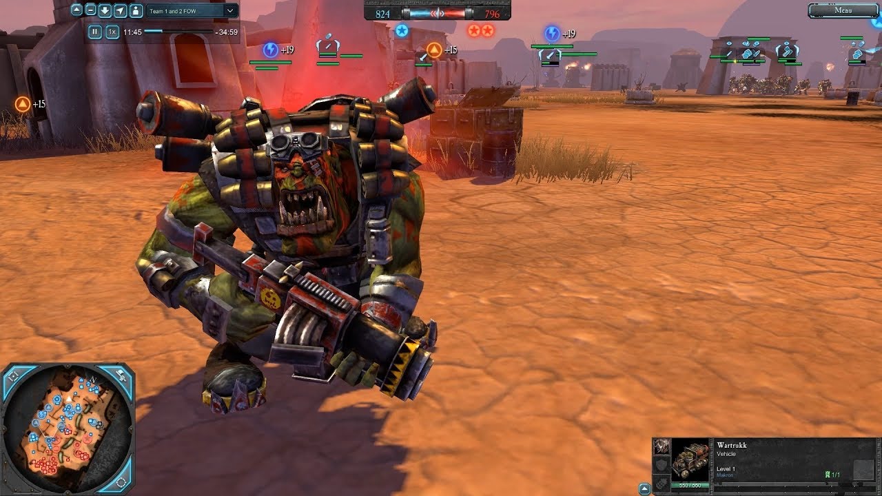 Orks (Evil Sunz) vs Chaos (Word Bearers) - Dawn Of War 2: Retribution - SupaEpicFun Mod