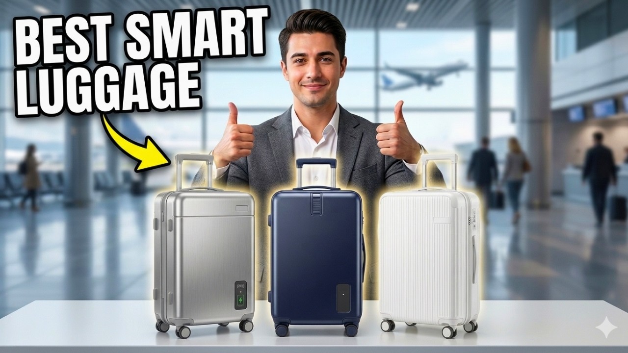 5 Best Smart Luggage Sets That Make Traveling Easier (GPS, USB Charging & More)