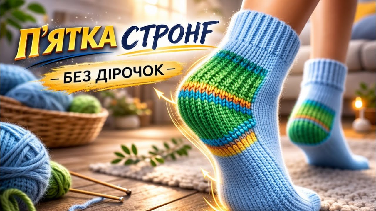 Як вʼязати пʼятку Стронг?  🧦 Покроково від теорії до практики