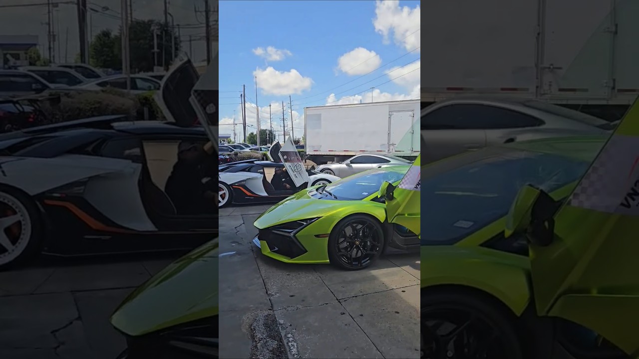 khoi xe VN2K25 supercars take over gas station in Houston.