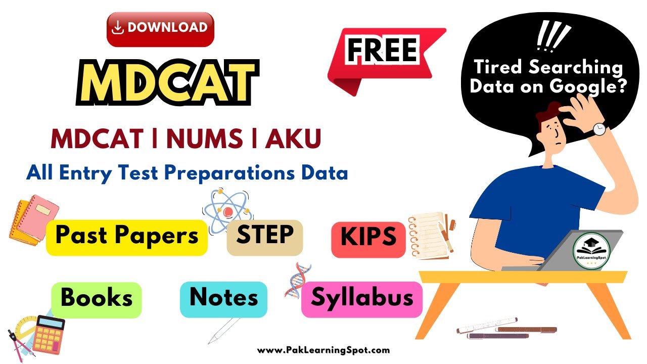 Get Complete MDCAT 2024 Entry Test Preparations Data Bank From PakLearningSpot PLS STEP KIPS FLPs