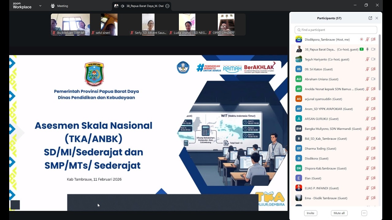 SOSIALISASI ASESMEN SKALA NASIONAL KABUPATEN TAMBRAUW