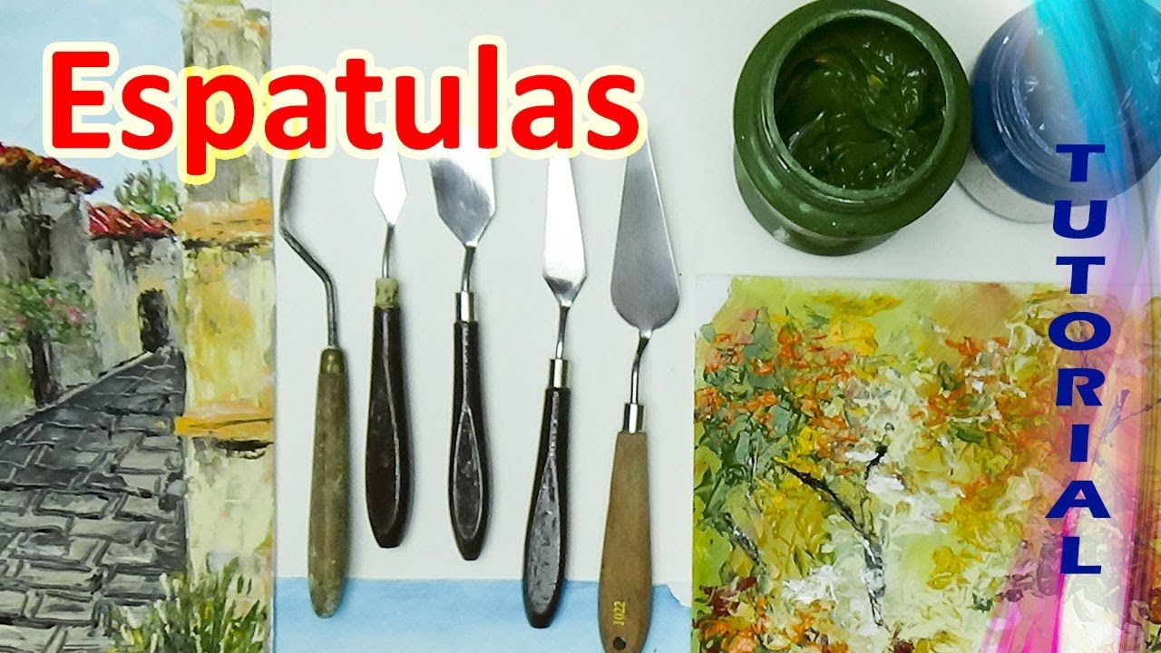 🎨 5 Técnicas Fáciles 🎨 Aprende como PINTAR con ESPÁTULA óleo o acrílico
