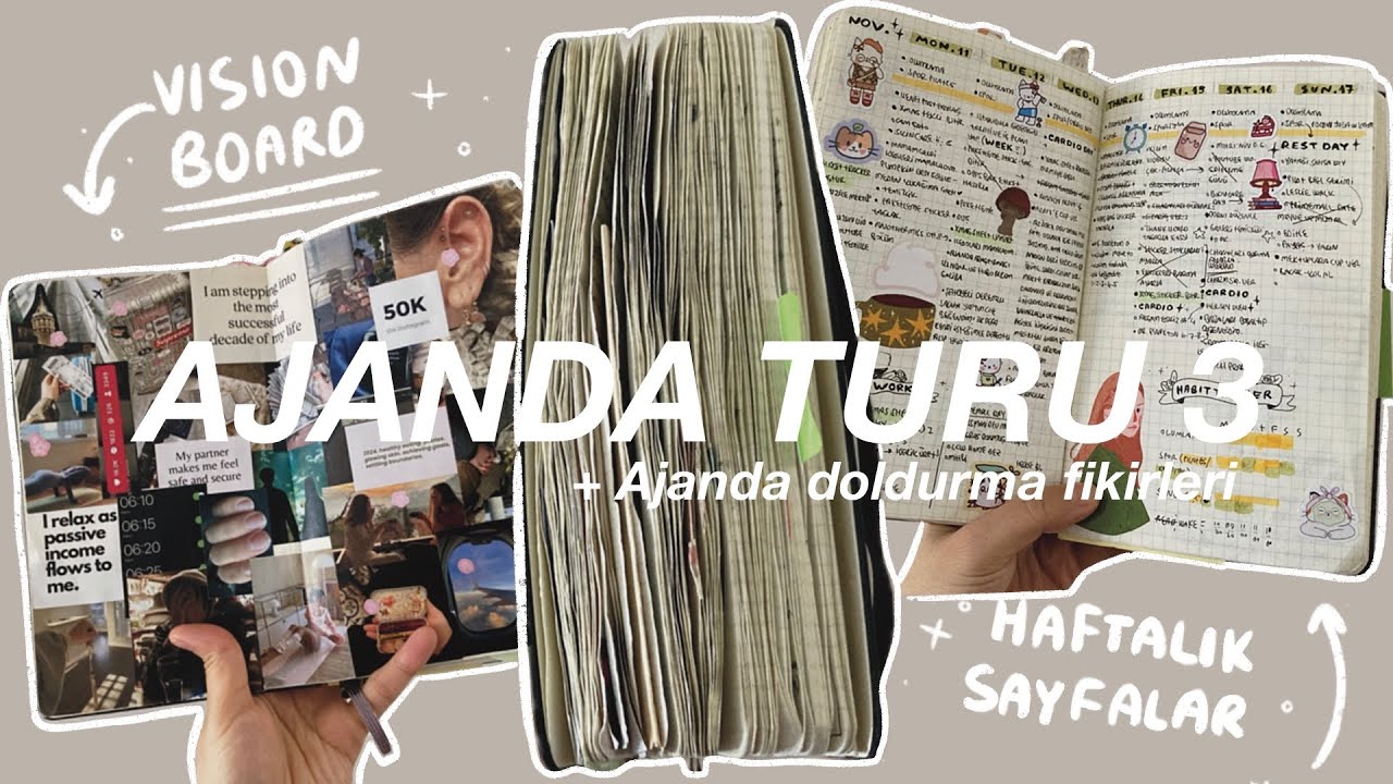 AJANDAMI NASIL KULLANIYORUM? | 2024 Bullet Journal Turu, 2025 Ajandanıza Ekleyebileceğiniz ÖNERİLER