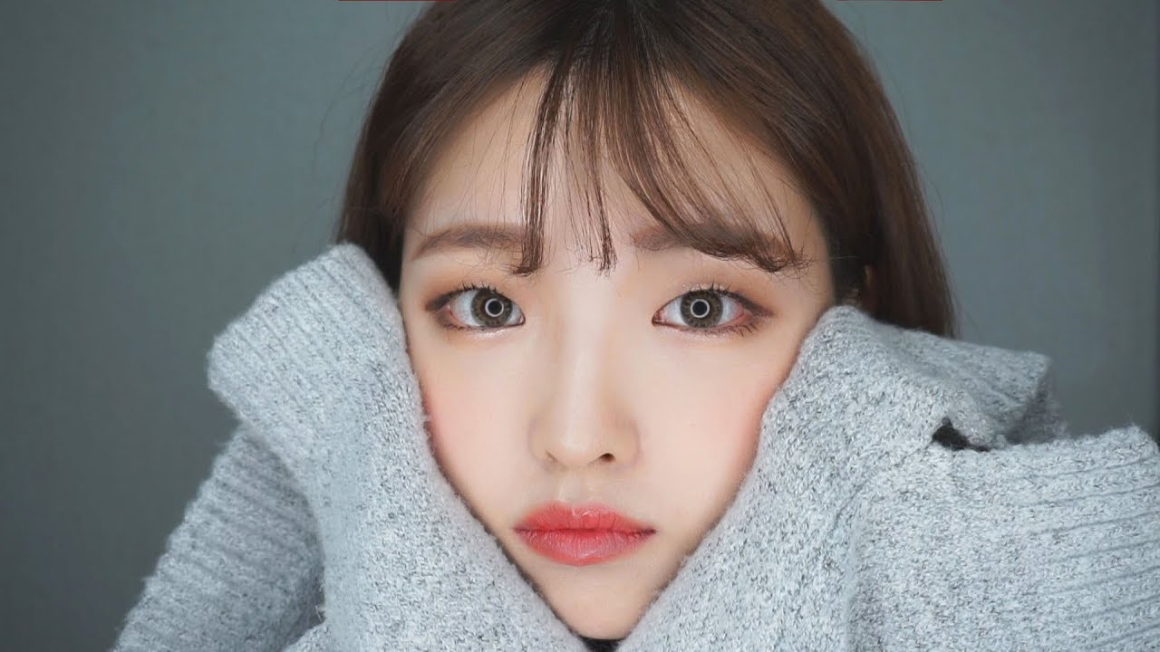 ENG SUB │❄ 겨울 니트 분위기 메이크업 ❄│매일 하는 무쌍 데일리 메이크업 │Winter romantic makeup_monolid makeup