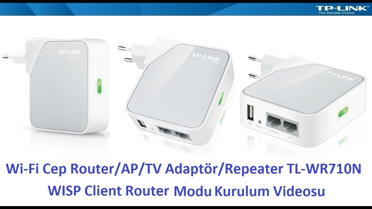 Wi-Fi Cep Router TL-WR710N WISP Modu Kurulum Videosu