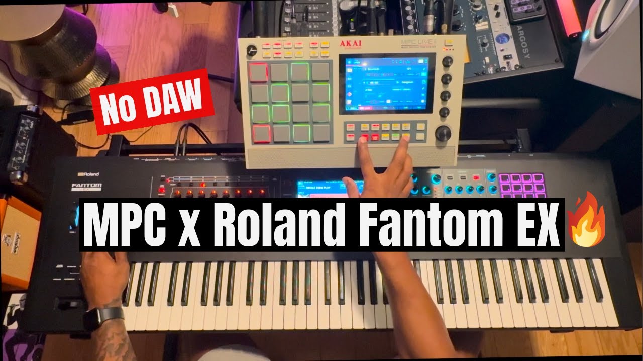 Making a TRAP BEAT with the Roland Fantom EX and the MPC Live II 🔥