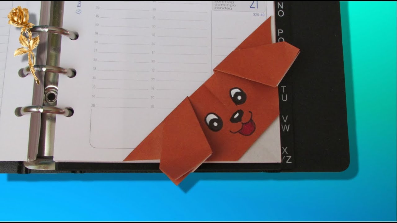 Origami : 📑 Marque-page 🐶 « Chien » 🐕