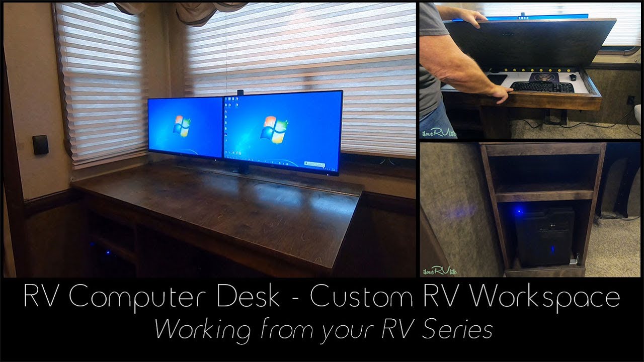 RV Computer Desk   Custom RV Workspace