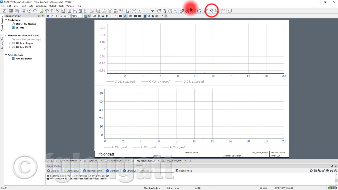 Showing the difference between EvtSwitch and EvtOutage in frequency response
