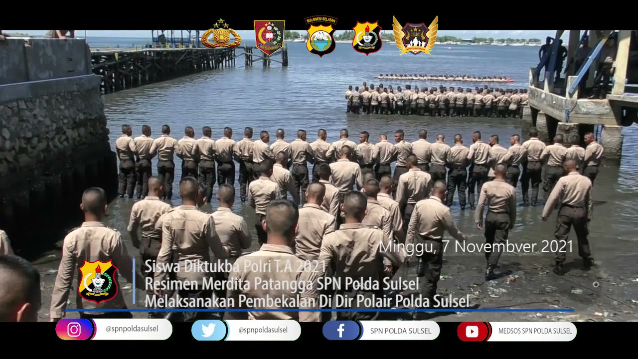 ORIENTASI SATUAN DIT POLAIRUD POLDA SULSEL KEPADA SISWA DIKTUK BA POLRI ANGKATAN 46 DI PANTAI LOSARI