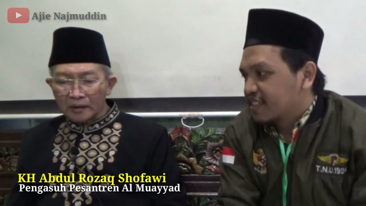 KH Abdul Rozaq Shofawi (Imam Besar Masjid Sheikh Zayed / Pengasuh Pesantren Al Muayyad Solo)