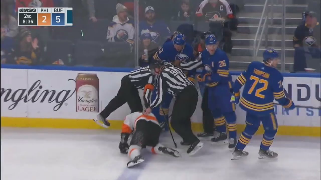 Rasmus Dahlin Goes After Travis Konecny Following His Hit On Jeff Skinner