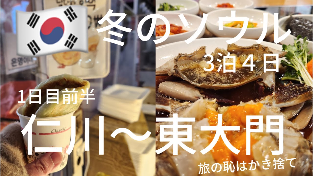 【韓国・独女ひとり旅】冬の韓国3泊4日。格安手段で仁川から東大門まで移動して東大門界隈で過ごした1日目前半