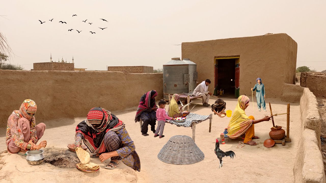 Morning Daily Routine | Of Desert Village Women Traditional cooking | Desert Culture | Pakistan